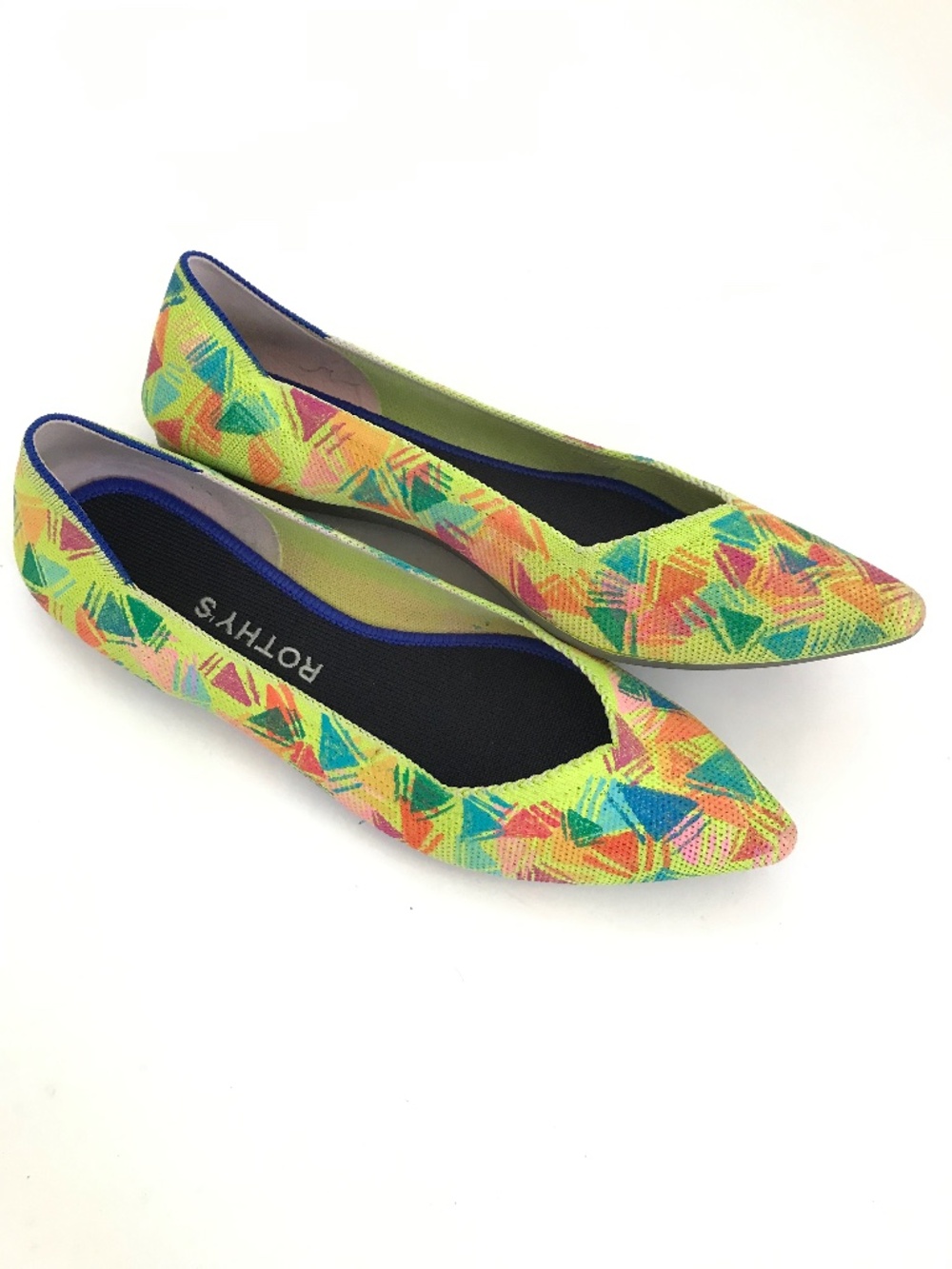 ROTHY’S Custom Colorful The Point Women’s Pointed Toe Flat Size 8.5 - Picture 2 of 16